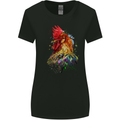 A Chicken Watercolour Womens Wider Cut T-Shirt Black