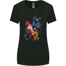 A Chicken Watercolour Womens Wider Cut T-Shirt Black