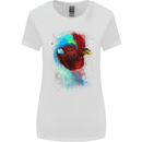 A Chicken Watercolour Womens Wider Cut T-Shirt White