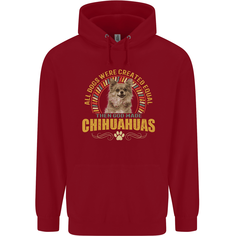 A Chihuahua Dog Childrens Kids Hoodie Red