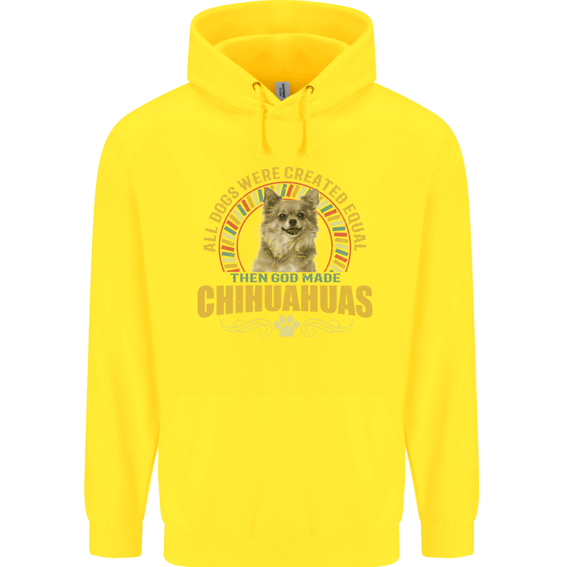 A Chihuahua Dog Childrens Kids Hoodie Yellow
