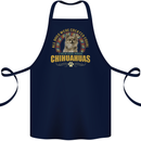A Chihuahua Dog Cotton Apron 100% Organic Navy Blue