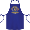 A Chihuahua Dog Cotton Apron 100% Organic Royal Blue