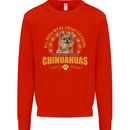 A Chihuahua Dog Mens Sweatshirt Jumper Bright Red
