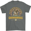 A Chihuahua Dog Mens T-Shirt 100% Cotton Charcoal