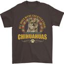A Chihuahua Dog Mens T-Shirt 100% Cotton Dark Chocolate