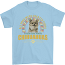 A Chihuahua Dog Mens T-Shirt 100% Cotton Light Blue