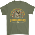 A Chihuahua Dog Mens T-Shirt 100% Cotton Military Green
