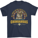 A Chihuahua Dog Mens T-Shirt 100% Cotton Navy Blue