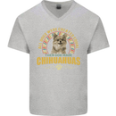 A Chihuahua Dog Mens V-Neck Cotton T-Shirt Sports Grey