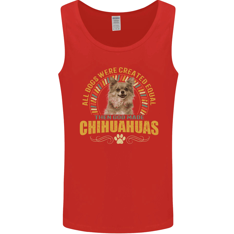 A Chihuahua Dog Mens Vest Tank Top Red