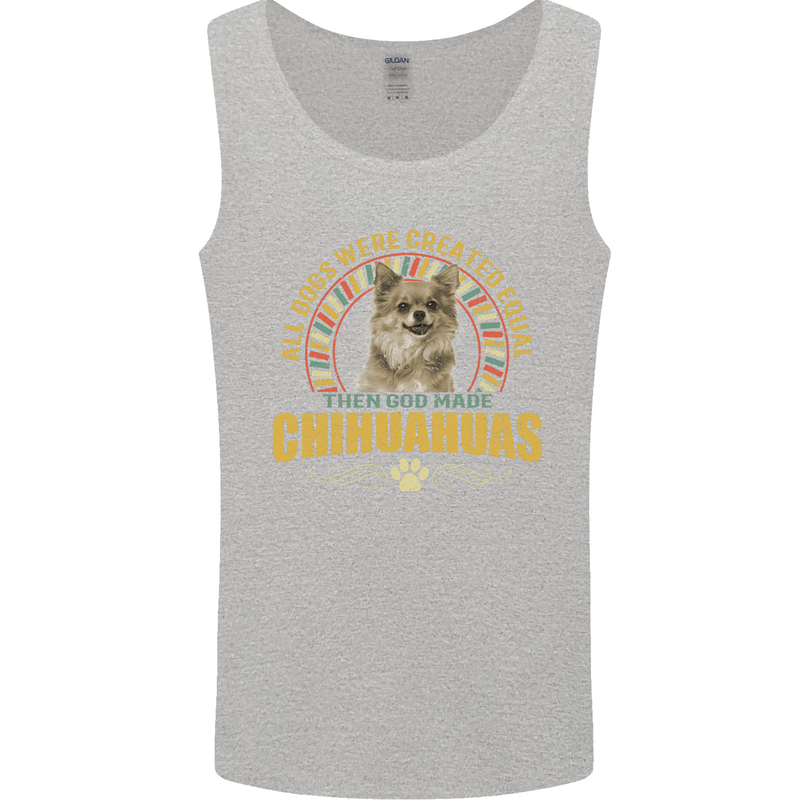 A Chihuahua Dog Mens Vest Tank Top Sports Grey