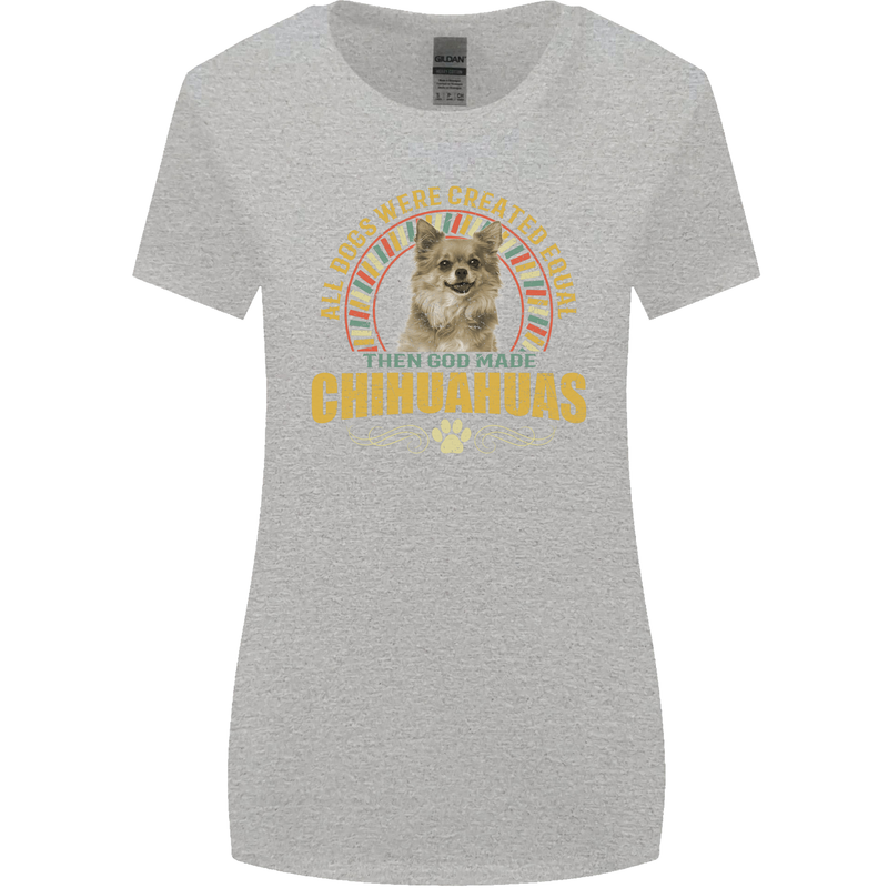 A Chihuahua Dog Womens Wider Cut T-Shirt Sports Grey