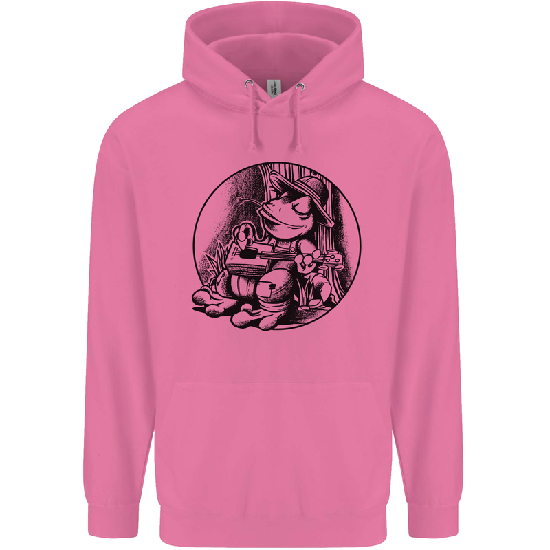 A Chilled Frog Playing the Guitar Guitarist Childrens Kids Hoodie Azalea