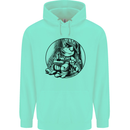 A Chilled Frog Playing the Guitar Guitarist Childrens Kids Hoodie Peppermint