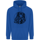 A Chilled Frog Playing the Guitar Guitarist Childrens Kids Hoodie Royal Blue