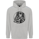 A Chilled Frog Playing the Guitar Guitarist Childrens Kids Hoodie Sports Grey