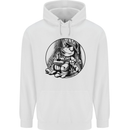A Chilled Frog Playing the Guitar Guitarist Childrens Kids Hoodie White