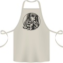 A Chilled Frog Playing the Guitar Guitarist Cotton Apron 100% Organic Natural