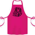A Chilled Frog Playing the Guitar Guitarist Cotton Apron 100% Organic Pink