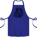 A Chilled Frog Playing the Guitar Guitarist Cotton Apron 100% Organic Royal Blue