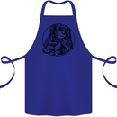 A Chilled Frog Playing the Guitar Guitarist Cotton Apron 100% Organic Royal Blue