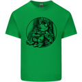 A Chilled Frog Playing the Guitar Guitarist Kids T-Shirt Childrens Irish Green