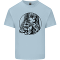 A Chilled Frog Playing the Guitar Guitarist Kids T-Shirt Childrens Light Blue