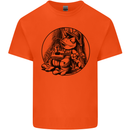 A Chilled Frog Playing the Guitar Guitarist Kids T-Shirt Childrens Orange