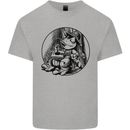 A Chilled Frog Playing the Guitar Guitarist Kids T-Shirt Childrens Sports Grey