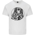 A Chilled Frog Playing the Guitar Guitarist Kids T-Shirt Childrens White