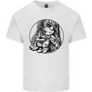 A Chilled Frog Playing the Guitar Guitarist Kids T-Shirt Childrens White