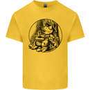 A Chilled Frog Playing the Guitar Guitarist Kids T-Shirt Childrens Yellow