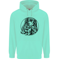 A Chilled Frog Playing the Guitar Guitarist Mens 80% Cotton Hoodie Peppermint