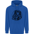 A Chilled Frog Playing the Guitar Guitarist Mens 80% Cotton Hoodie Royal Blue