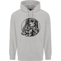A Chilled Frog Playing the Guitar Guitarist Mens 80% Cotton Hoodie Sports Grey