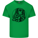 A Chilled Frog Playing the Guitar Guitarist Mens Cotton T-Shirt Tee Top Irish Green