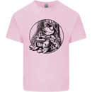 A Chilled Frog Playing the Guitar Guitarist Mens Cotton T-Shirt Tee Top Light Pink