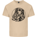 A Chilled Frog Playing the Guitar Guitarist Mens Cotton T-Shirt Tee Top Sand