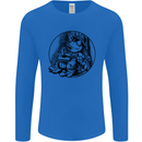 A Chilled Frog Playing the Guitar Guitarist Mens Long Sleeve T-Shirt Royal Blue