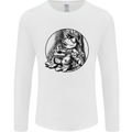 A Chilled Frog Playing the Guitar Guitarist Mens Long Sleeve T-Shirt White