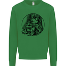 A Chilled Frog Playing the Guitar Guitarist Mens Sweatshirt Jumper Irish Green