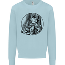 A Chilled Frog Playing the Guitar Guitarist Mens Sweatshirt Jumper Light Blue