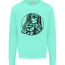 A Chilled Frog Playing the Guitar Guitarist Mens Sweatshirt Jumper Peppermint