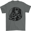 A Chilled Frog Playing the Guitar Guitarist Mens T-Shirt 100% Cotton Charcoal