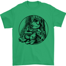 A Chilled Frog Playing the Guitar Guitarist Mens T-Shirt 100% Cotton Irish Green