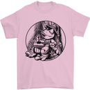 A Chilled Frog Playing the Guitar Guitarist Mens T-Shirt 100% Cotton Light Pink