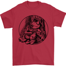 A Chilled Frog Playing the Guitar Guitarist Mens T-Shirt 100% Cotton Red