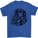 A Chilled Frog Playing the Guitar Guitarist Mens T-Shirt 100% Cotton Royal Blue