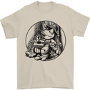 A Chilled Frog Playing the Guitar Guitarist Mens T-Shirt 100% Cotton Sand